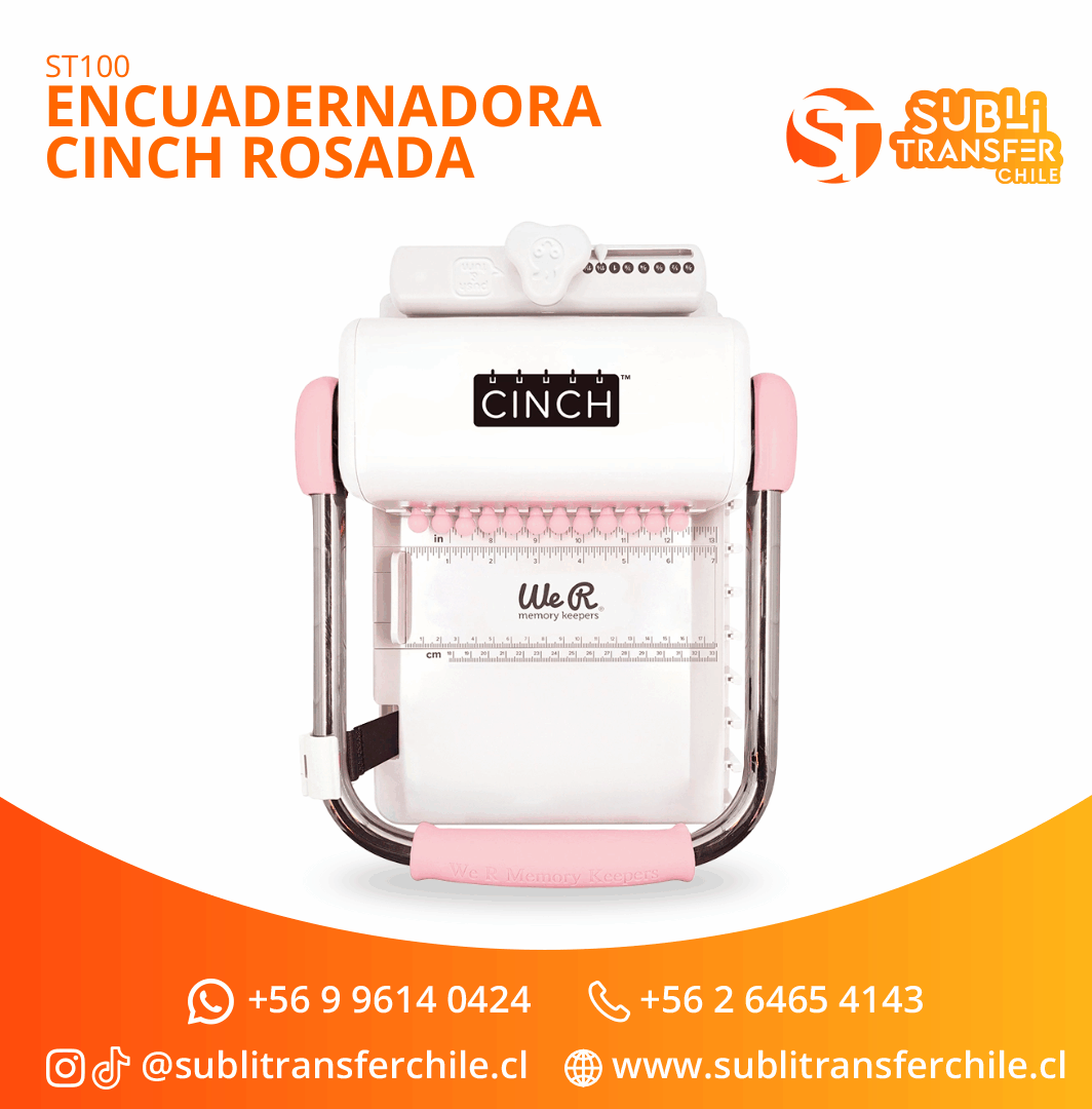 ST100 Encuadernadora Cinch Rosada - Entrega Inmediata