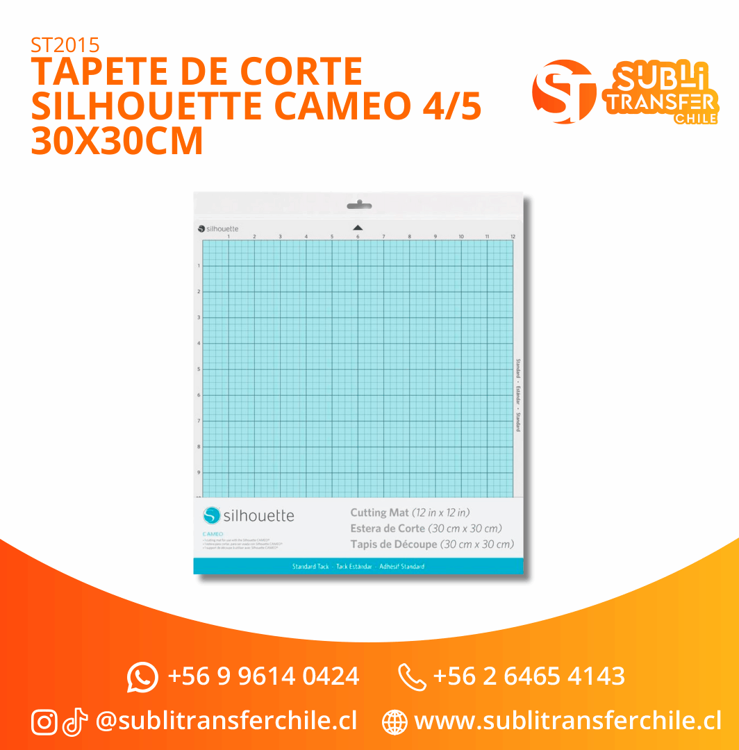 ST2015 Tapete de Corte Silhouette Cameo 4/5 30x30cm – Entrega Inmediata