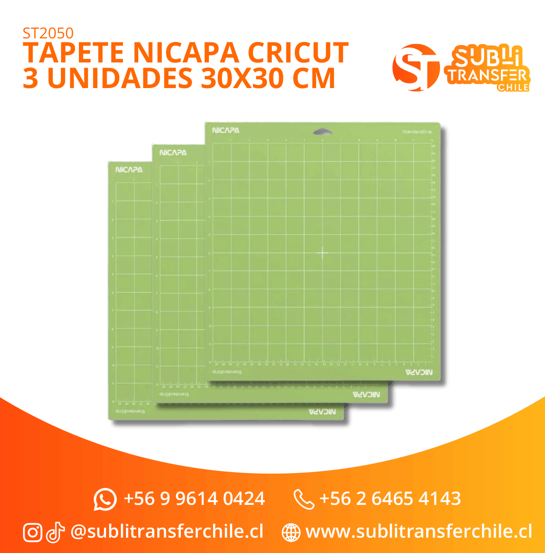 ST2050 Tapete Nicapa Cricut 3 Unidades 30x30 cm – Entrega Inmediata