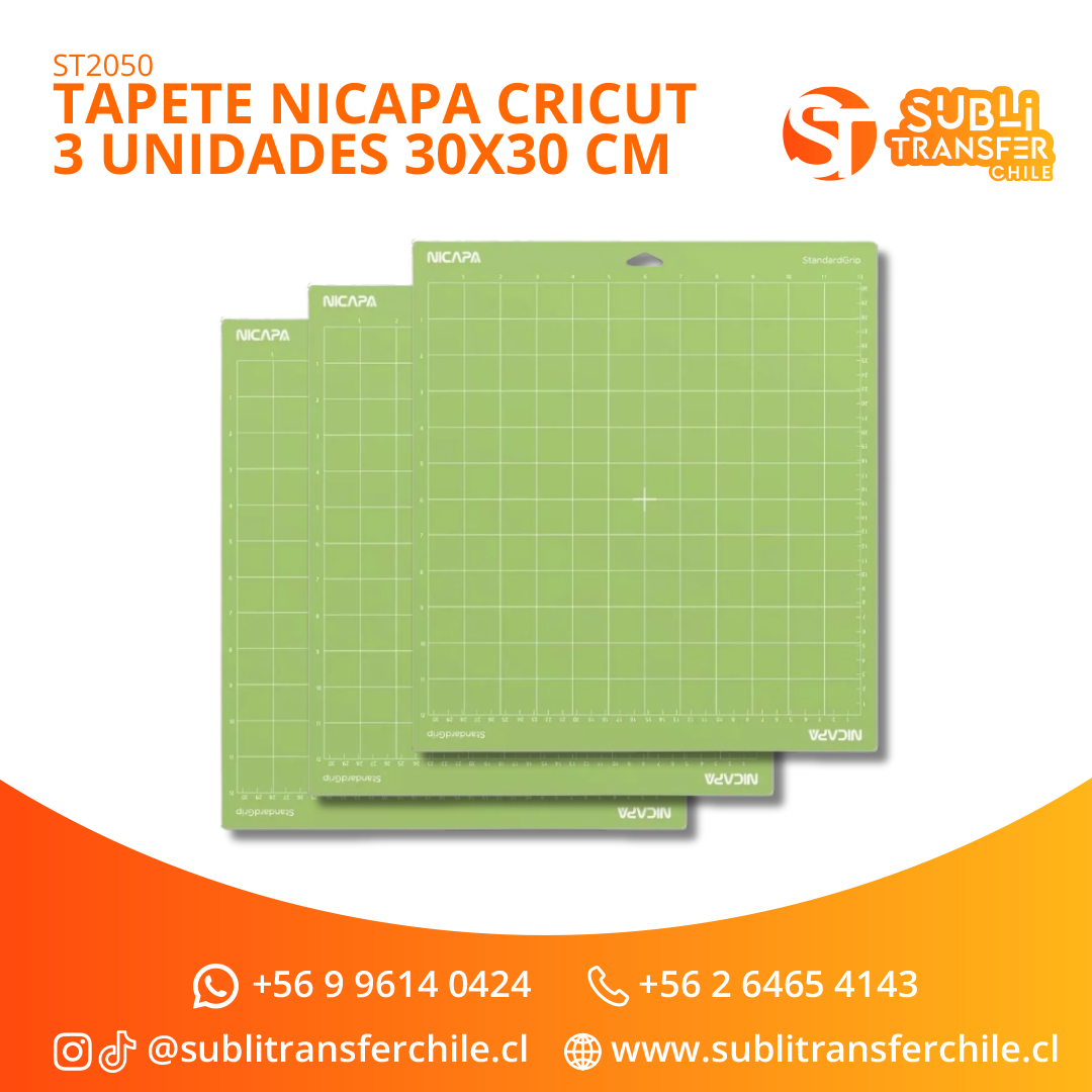 ST2050 Tapete Nicapa Cricut 3 Unidades 30x30 cm – Entrega Inmediata
