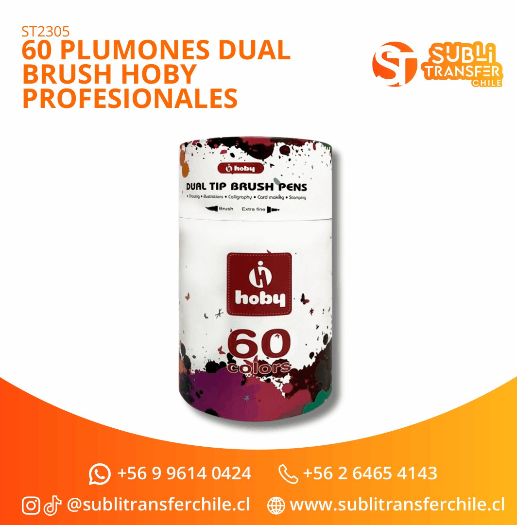 ST2305 60 Plumones Dual Brush Hoby Profesionales - Entrega Inmediata