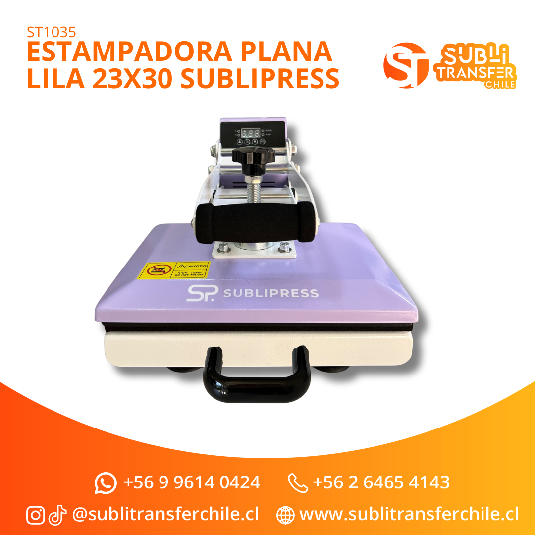 ST1035 Estampadora Plana Sublipress Lila 23x30cm - Entrega Inmediata