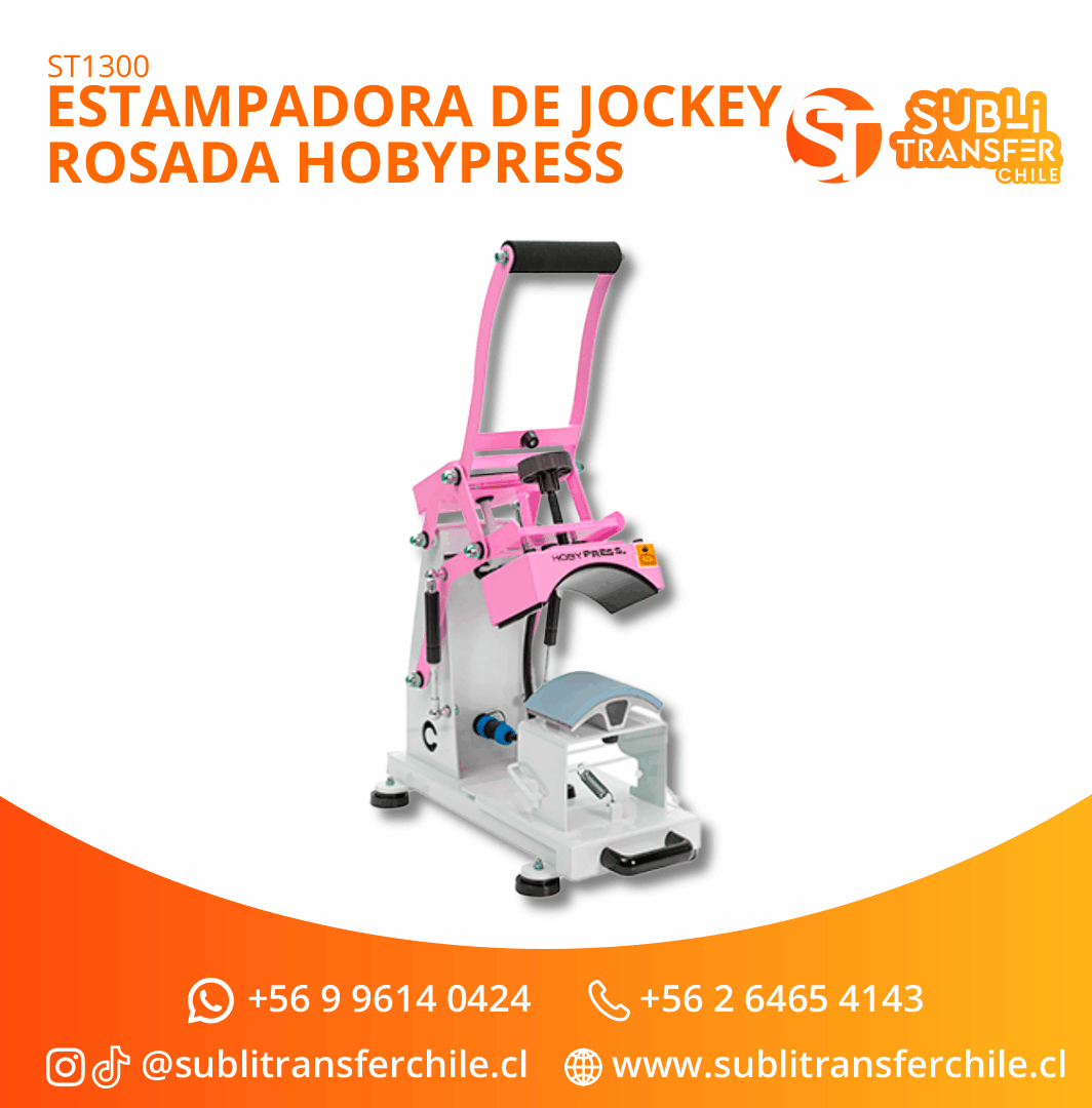 ST1300 Estampadora de Jockey Rosada HobyPress - Entrega Inmediata