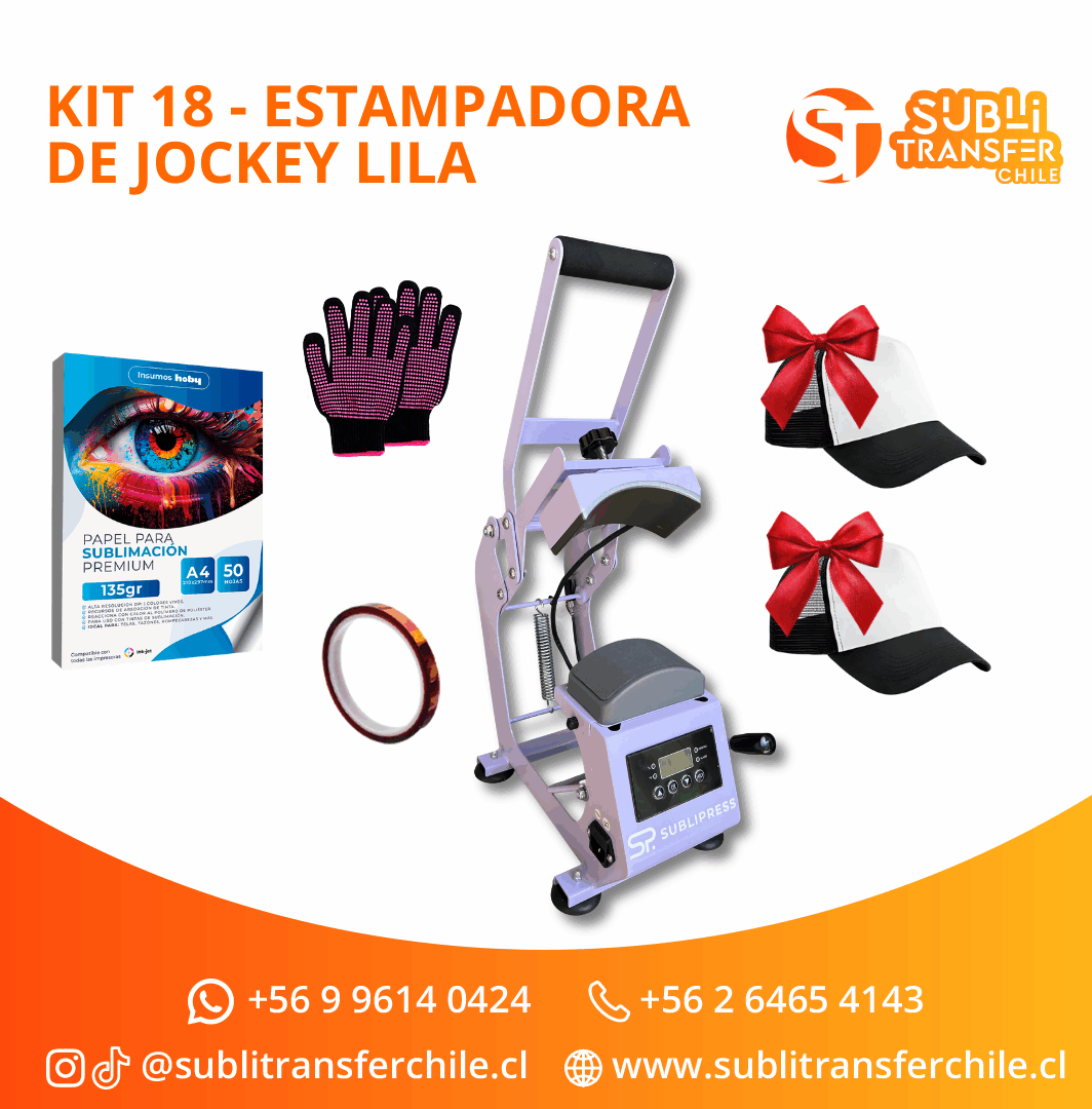 Kit Inicio 18 - Estampadora de Jockey Lila